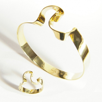 Gouden armband en ring